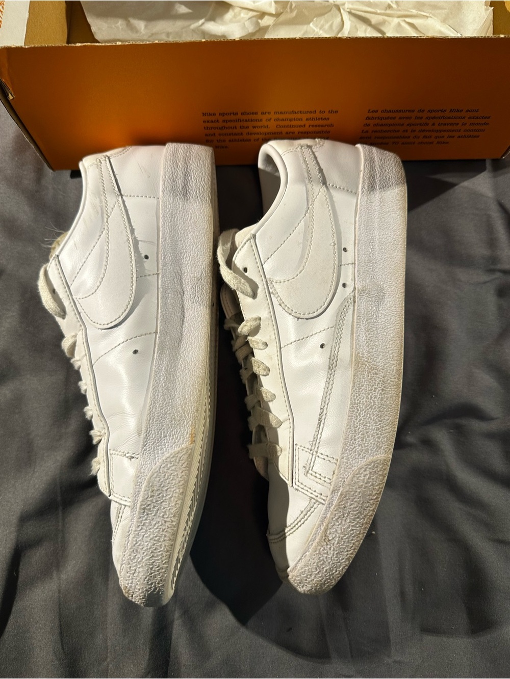 Nike Blazer Shoes Low 'Sail White' Unisex W9.5/M8 Casual School Gym Training